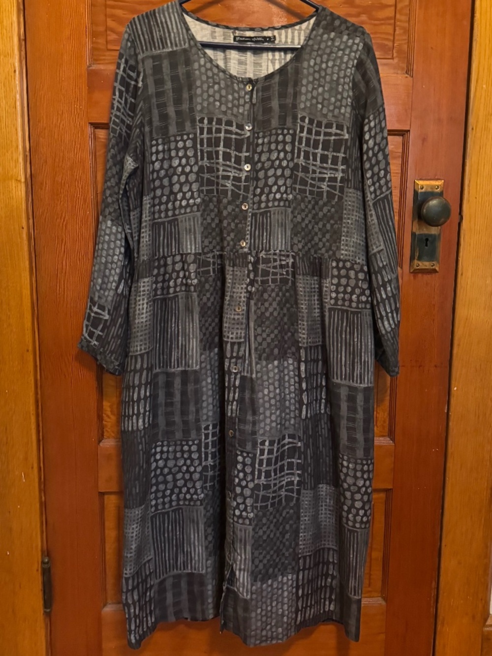 Gudrun Sjödén "Ottilia" Woven Linen midi dress medium (Gudrun Sjoden) NWOT